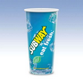 Tall 21oz-Reusable White Plastic Cup-Hi-Definition Full-Color, Top-Shelf Dishwasher Safe